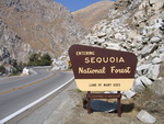 Highway State 178 - Entr&eacute;e dans le parc national de Sequoia